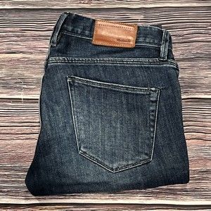 Madewell Women Rail Straight Blue Jeans Denim Dark‎ Wash Size 25x34 Actual 28X34